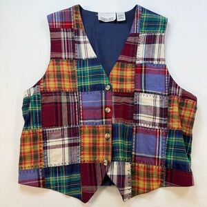 Vintage 90’s Casey & Max Patchwork Vest Large
